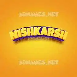 nishkarsh in Orange Toon style - 3D name wallpaper