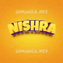 nishra in Orange Toon style - 3D name wallpaper