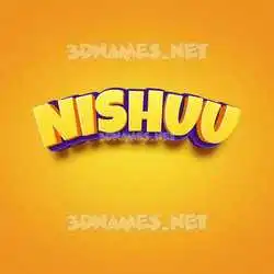 nishuu in Orange Toon style - 3D name wallpaper