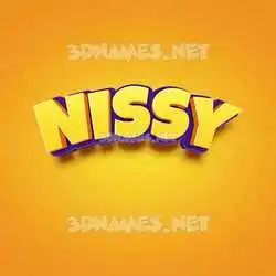 nissy in Orange Toon style - 3D name wallpaper