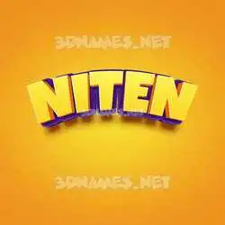 niten in Orange Toon style - 3D name wallpaper