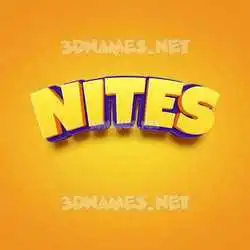 nites in Orange Toon style - 3D name wallpaper