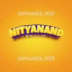 nityanand in Orange Toon style - 3D name wallpaper