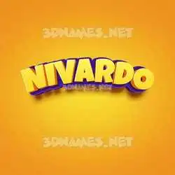 nivardo in Orange Toon style - 3D name wallpaper