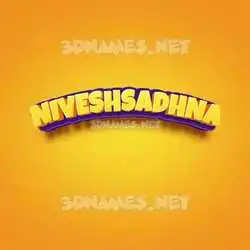 niveshsadhna in Orange Toon style - 3D name wallpaper