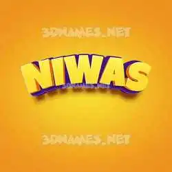niwas in Orange Toon style - 3D name wallpaper