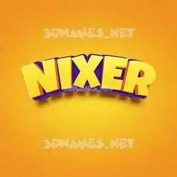 nixer in Orange Toon style - 3D name wallpaper