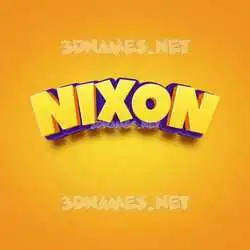 nixon in Orange Toon style - 3D name wallpaper