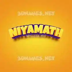 niyamath in Orange Toon style - 3D name wallpaper