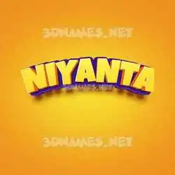 niyanta in Orange Toon style - 3D name wallpaper