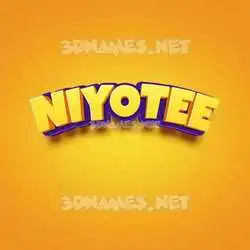 niyotee in Orange Toon style - 3D name wallpaper