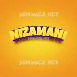 nizamani in Orange Toon style - 3D name wallpaper