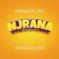 njrana in Orange Toon style - 3D name wallpaper