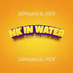 nk in water in Orange Toon style - 3D name wallpaper