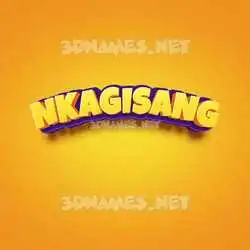 nkagisang in Orange Toon style - 3D name wallpaper