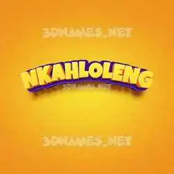 nkahloleng in Orange Toon style - 3D name wallpaper