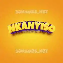 nkanyiso in Orange Toon style - 3D name wallpaper