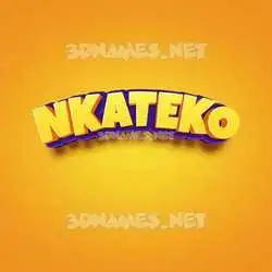 nkateko in Orange Toon style - 3D name wallpaper