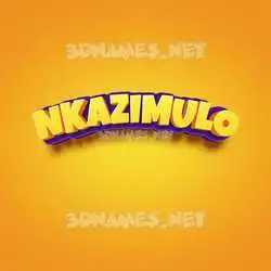 nkazimulo in Orange Toon style - 3D name wallpaper