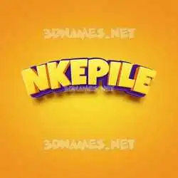 nkepile in Orange Toon style - 3D name wallpaper