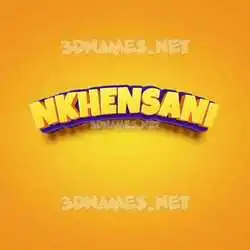 nkhensani in Orange Toon style - 3D name wallpaper
