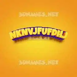 nknvjfufdhj in Orange Toon style - 3D name wallpaper