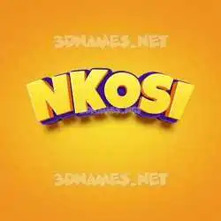 nkosi in Orange Toon style - 3D name wallpaper