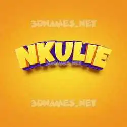 nkulie in Orange Toon style - 3D name wallpaper