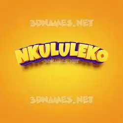 nkululeko in Orange Toon style - 3D name wallpaper