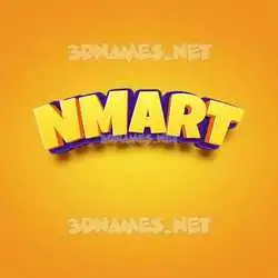 nmart in Orange Toon style - 3D name wallpaper
