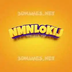 nmnlokij in Orange Toon style - 3D name wallpaper