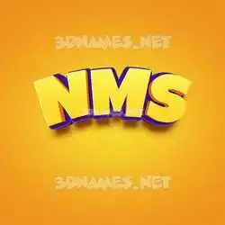 nms in Orange Toon style - 3D name wallpaper