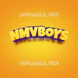 nmvboys in Orange Toon style - 3D name wallpaper