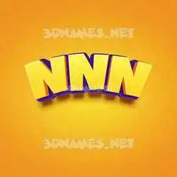 nnn in Orange Toon style - 3D name wallpaper