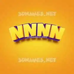 nnnn in Orange Toon style - 3D name wallpaper