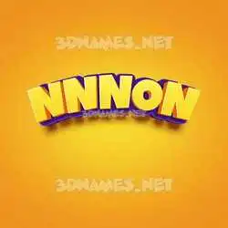 nnnon in Orange Toon style - 3D name wallpaper