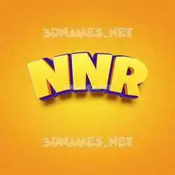 nnr in Orange Toon style - 3D name wallpaper