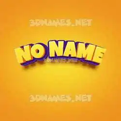 no name in Orange Toon style - 3D name wallpaper