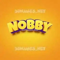 nobby in Orange Toon style - 3D name wallpaper