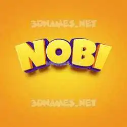 nobi in Orange Toon style - 3D name wallpaper