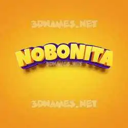 nobonita in Orange Toon style - 3D name wallpaper