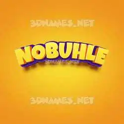 nobuhle in Orange Toon style - 3D name wallpaper