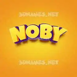 noby in Orange Toon style - 3D name wallpaper