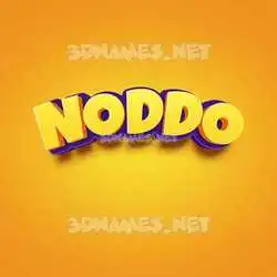 noddo in Orange Toon style - 3D name wallpaper