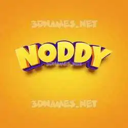 noddy in Orange Toon style - 3D name wallpaper