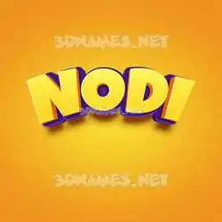 nodi in Orange Toon style - 3D name wallpaper