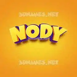 nody in Orange Toon style - 3D name wallpaper