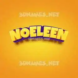 noeleen in Orange Toon style - 3D name wallpaper