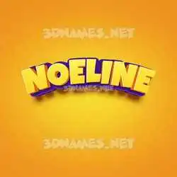 noeline in Orange Toon style - 3D name wallpaper