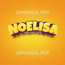 noelisa in Orange Toon style - 3D name wallpaper